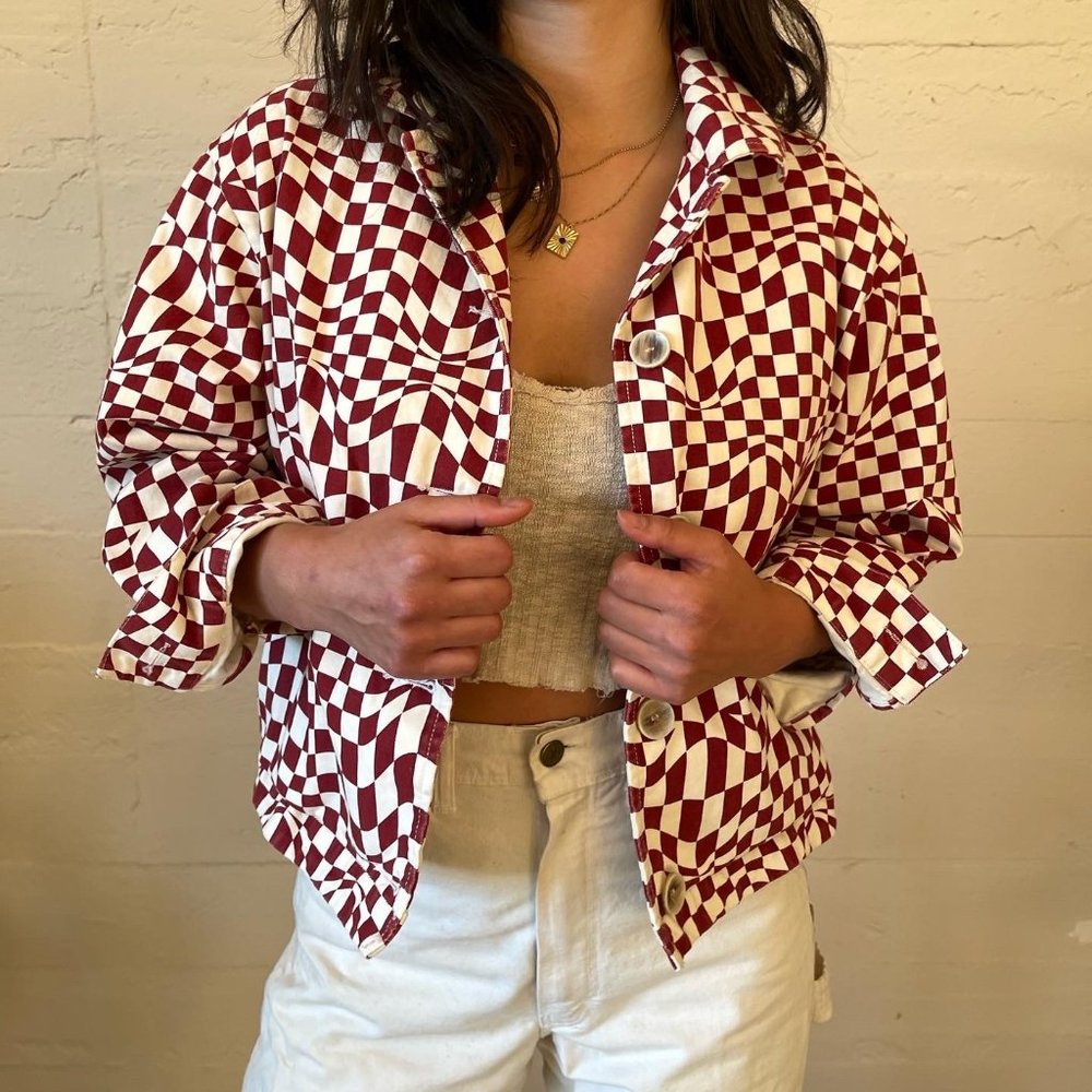 PALOMA WOOL Finale Checkered Jacket